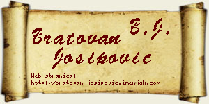 Bratovan Josipović vizit kartica